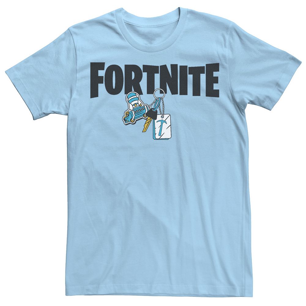 

Мужская футболка с логотипом на брелоке Fortnite Bus Licensed Character, цвет Light Blue