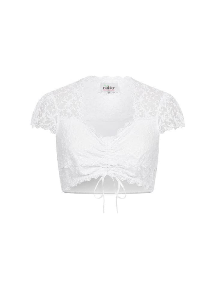 

Блузка дирндль с короткими рукавами Лиза в белом цвете Nübler