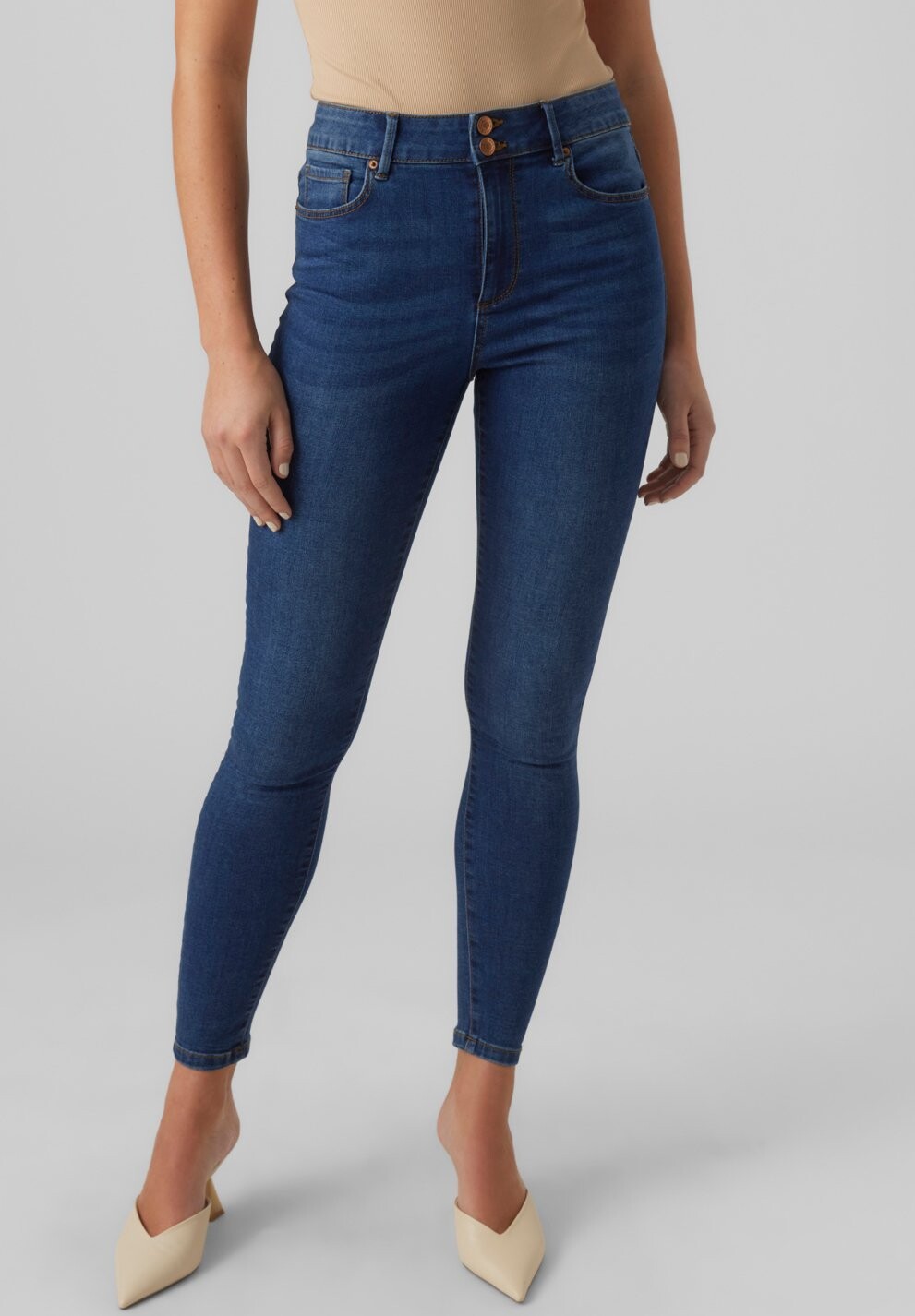 

Джинсы Skinny Fit Vmsophia Button Vero Moda, цвет dark blue denim