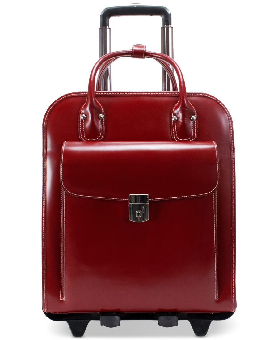 

Портфель La Grange со съемными колесиками McKlein, красный