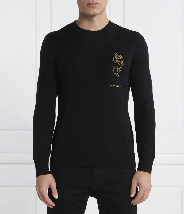 

Джемпер мужской Armani Exchange полушерстяной, черный
