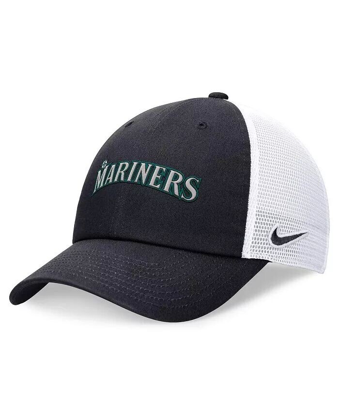 

Мужская темно-синяя регулируемая шляпа Seattle Mariners Evergreen Wordmark Trucker Nike, синий