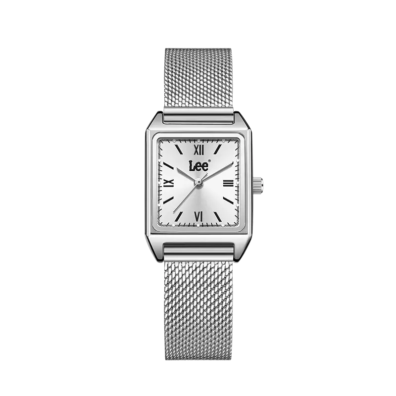 

Lee Женские часы кварцевый механизм стальной браслет серебристый циферблат праздничная классика парный подарок подарочная коробка