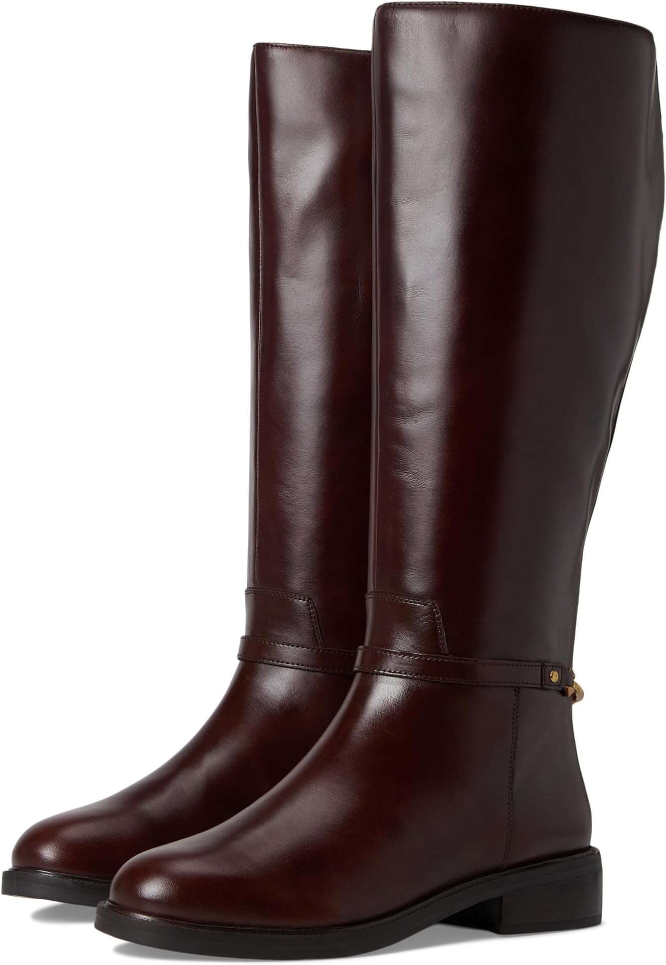 Ботинки Vince Camuto Women's Adria Ankle Link Wide Calf Knee High Riding Boot, Rich Mahogany