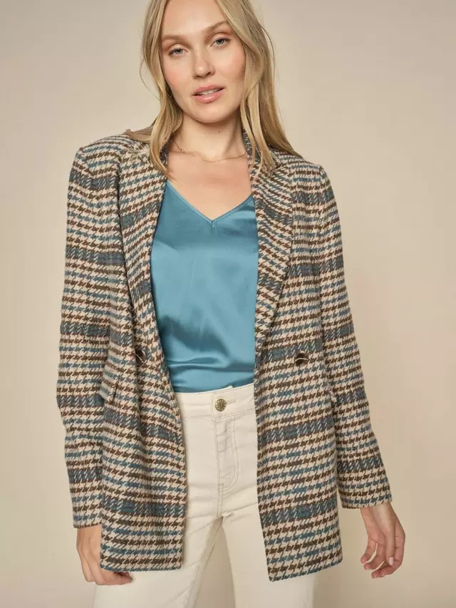 

Блейзер MOS MOSH Celby Louie Check, цвет storm blue/multi
