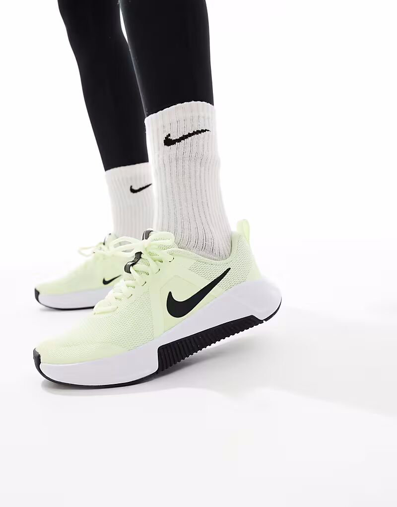Кроссовки Nike Training MC 3 в лаймово-зеленом и белом цветах