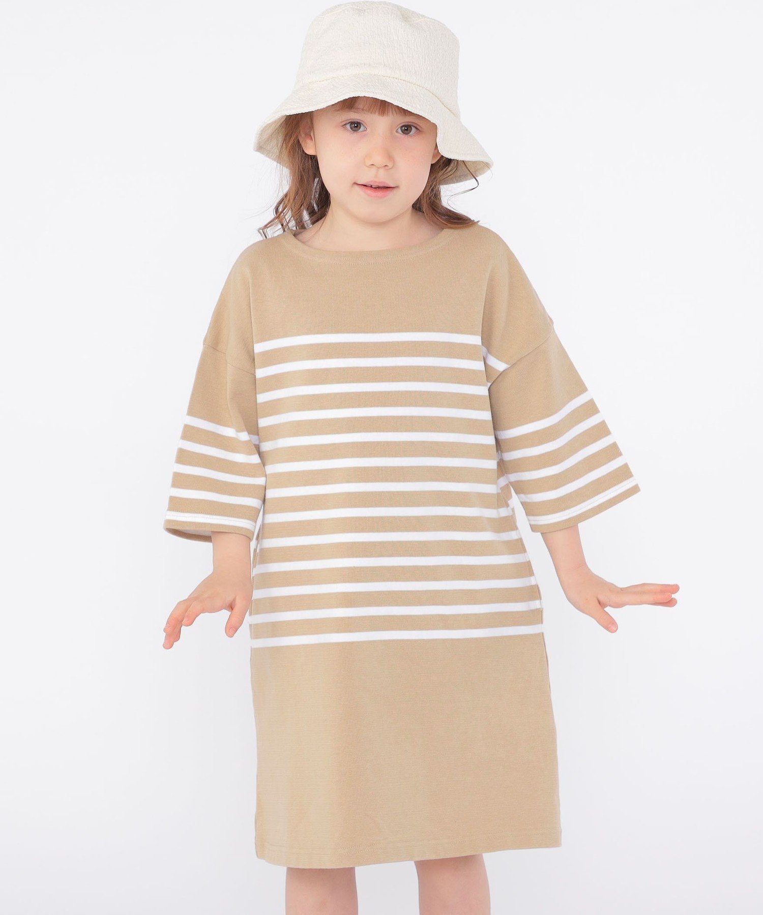 Детское платье SHIPS KIDS: 100–155 см / Платье с панельной каймой, Beige — фото 3