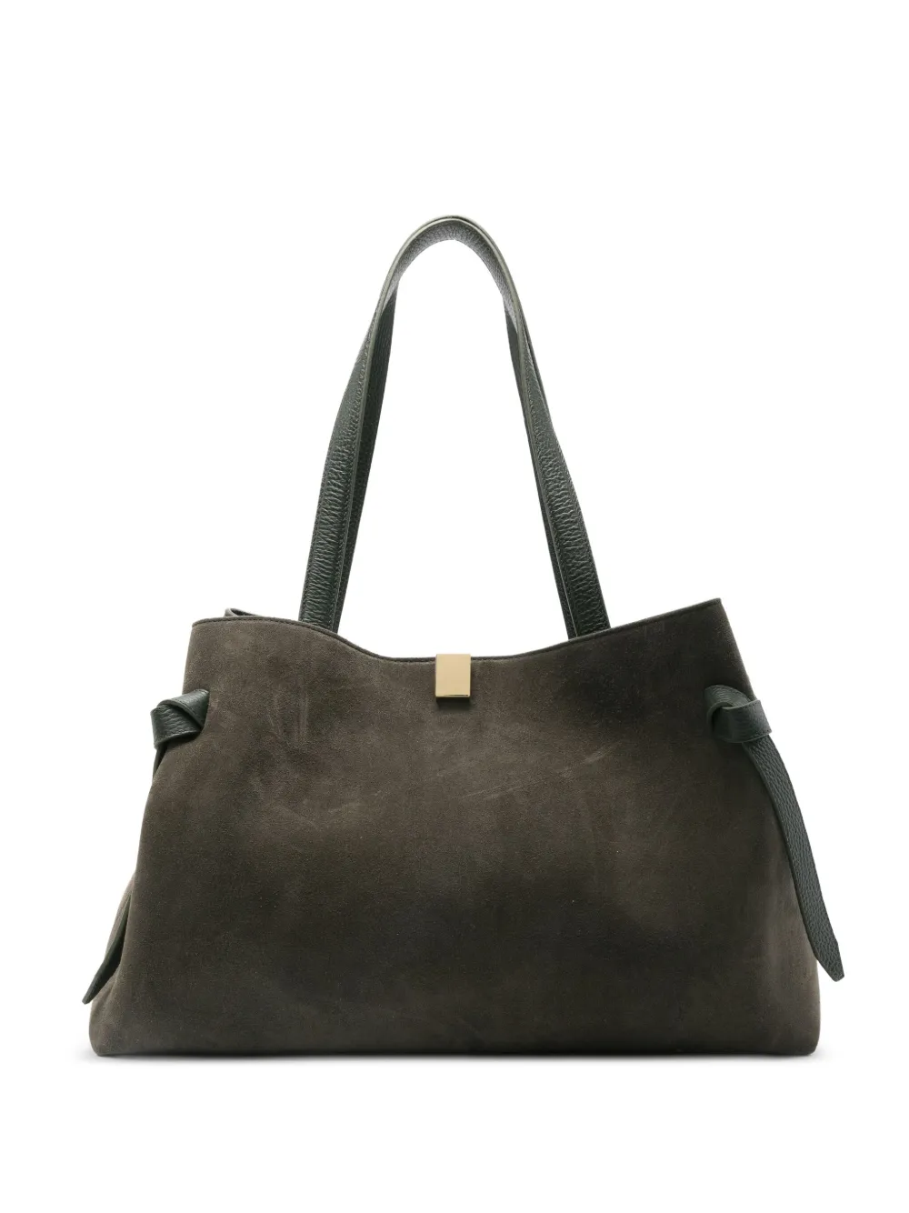 

Замшевая сумка-тоут Gyoza с отделкой в виде завязки Yuzefi, зеленый