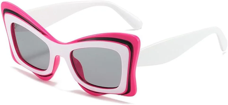 

Панк-солнцезащитные очки для женщин, винтажные многослойные солнцезащитные очки, роскошные ретро-очки, защита от УФ-излучения UV400 TYUVIVO, C7roseredgray