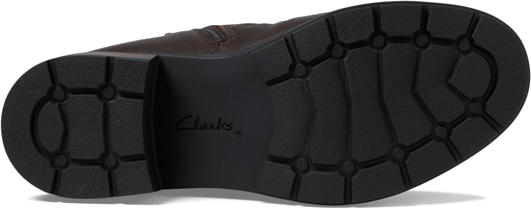 Ботинки женские Clarks Hearth Rose кожаные со сборкой, темно-коричневый — фото 3