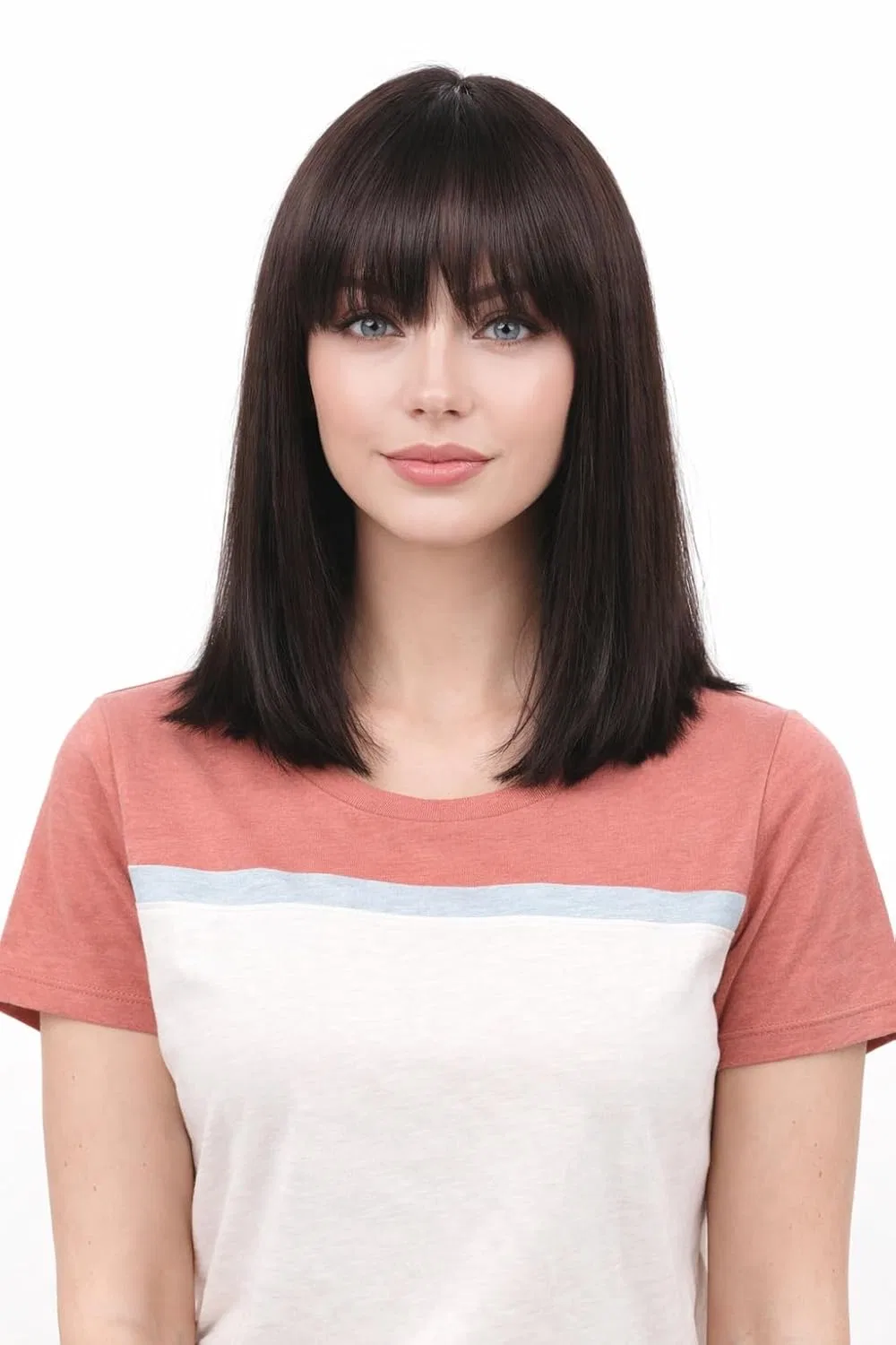 Короткий парик-каре с челкой из натуральных волос Manemajesty, Natural Black