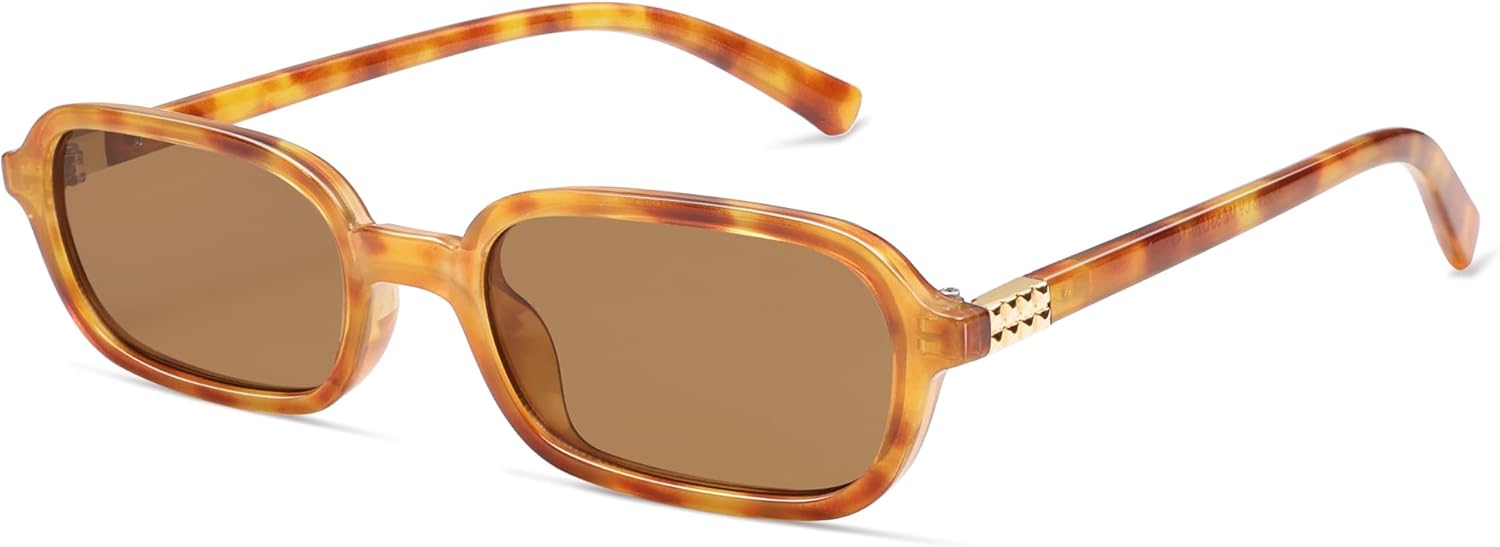 

Винтажные прямоугольные солнцезащитные очки для женщин в стиле ретро 2026 года, модные, забавные, маленькие, в стиле 90-х, квадратные солнцезащитные очки AP3698 Appassal, C9 Red Tortoise/Brown