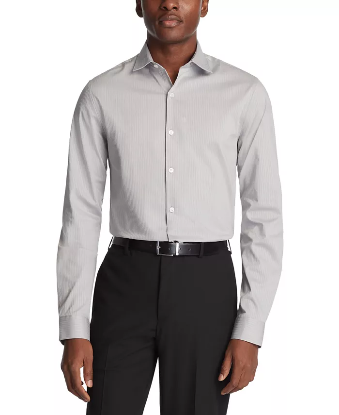 

Мужская рубашка Techni-Cole Slim Fit Flex Stretch Kenneth Cole Reaction, серый