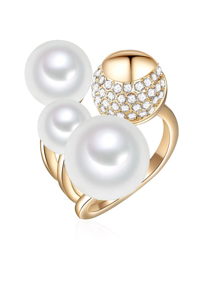 

Lulu & Jane Жемчужное кольцо, латунь, стекло, жемчужина из ракушки в желтом золоте