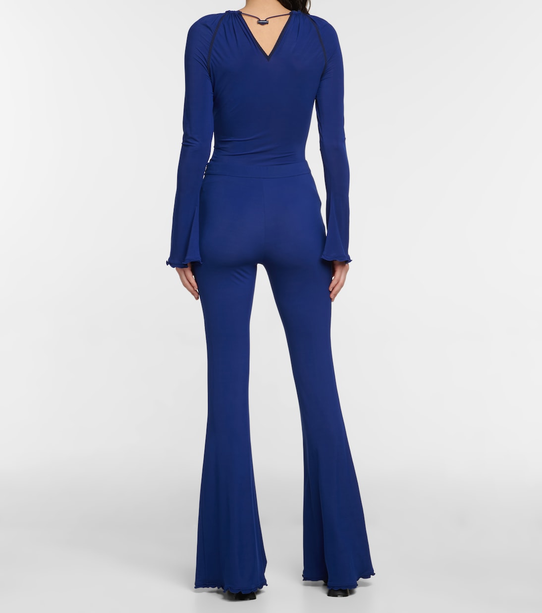 Расклешенные брюки с высокой талией Stella McCartney, Blue Royal — фото 3