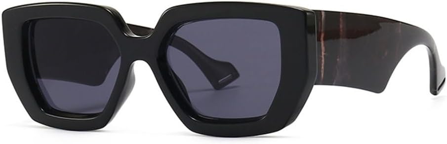 

Модные солнцезащитные очки большого размера Polygon для женщин, ретро-очки, разноцветные, с защитой от УФ-излучения UV400, мужские солнцезащитные очки 2027 года MTZJH, Black Grey