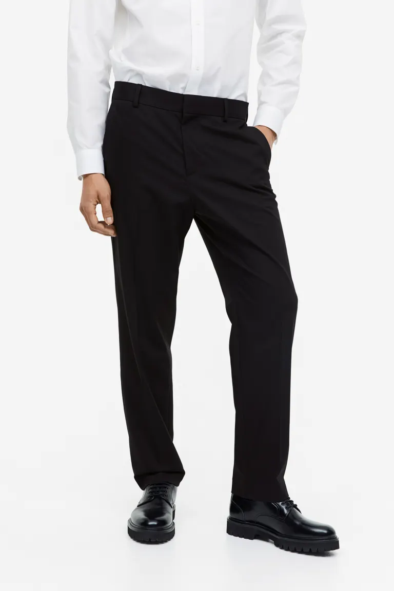 

Деловые брюки стандартного кроя H&M, черный