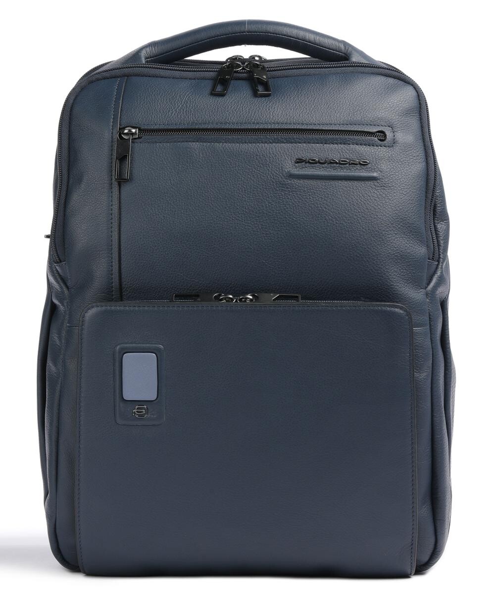 

Рюкзак akron 14″ из зерненой кожи Piquadro, синий