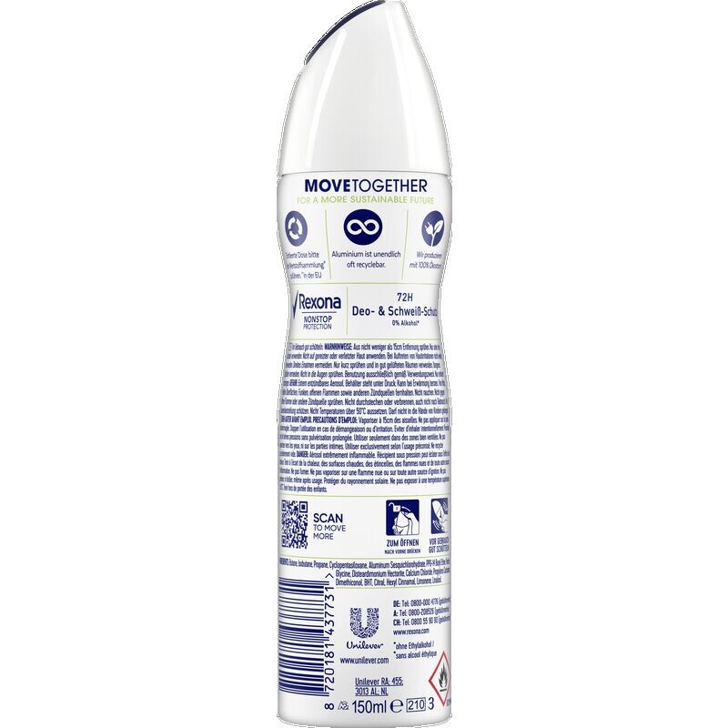 Непрерывная защита Спрей-антиперспирант Контроль стресса Rexona, 150 ml — фото 2