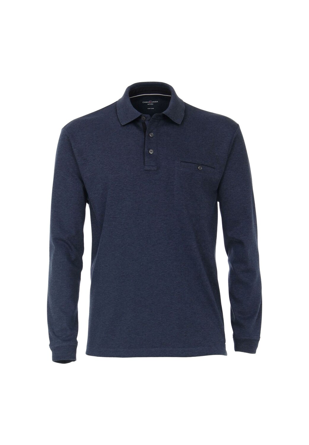 

Мужская полосатая рубашка-поло с длинными рукавами CASAMODA, цвет Mittleres Dunkelblau