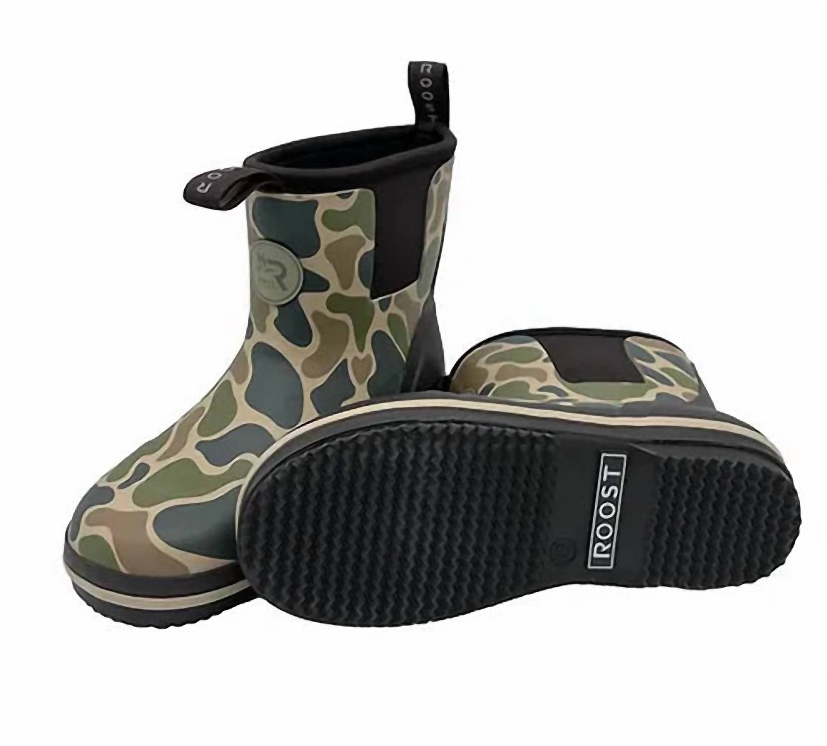 Унисекс резиновые сапоги Roost в камуфляжном принте Fieldstone, Camo