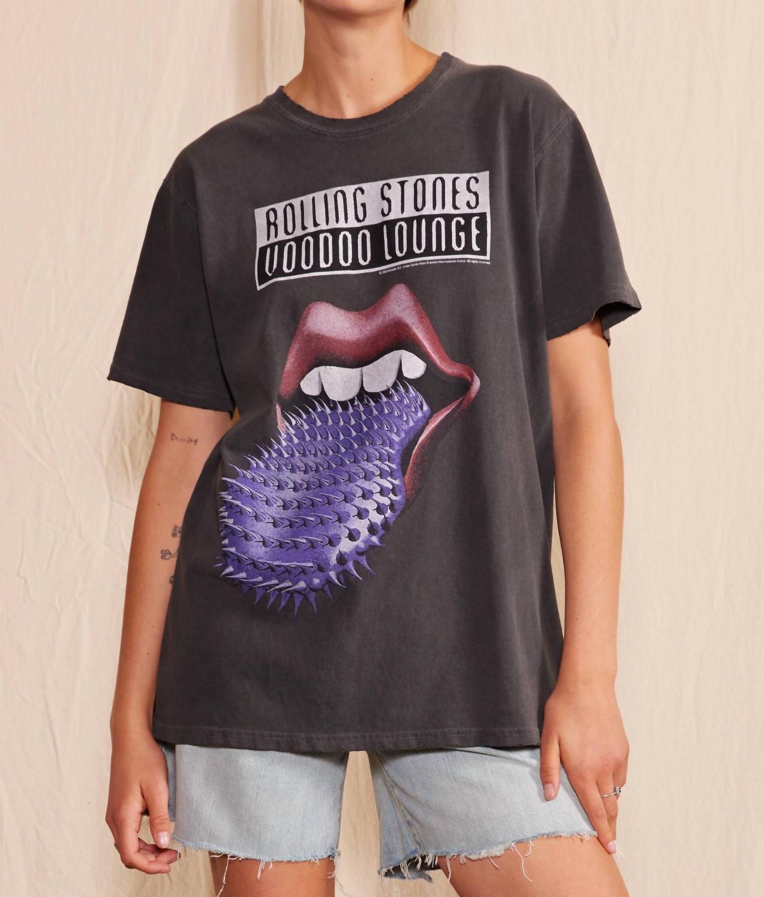 

Футболка Rolling Stones I Go Wild Sunkissed в винтажном черном цвете People of Leisure