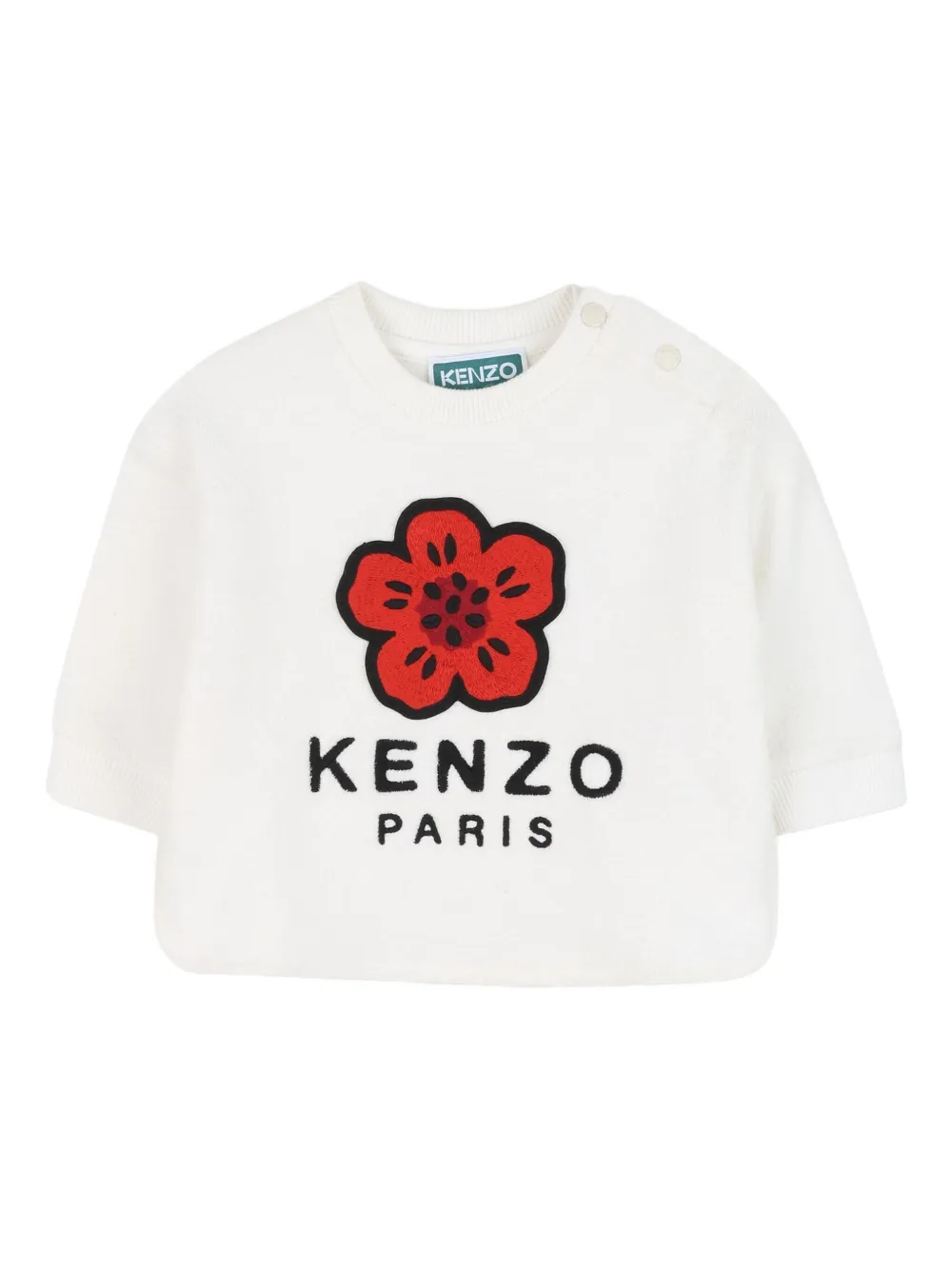 Спортивный костюм Boke Flower с длинными рукавами Kenzo Kids, белый — фото 3