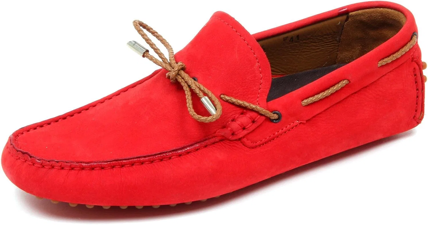 Мужские лоферы D4400 Mocassino Uomo Calzoleria Rosso Vintage LA PARIGINA, Red