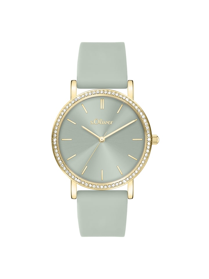 

s.Oliver Спортивные и элегантные наручные часы зеленого цвета