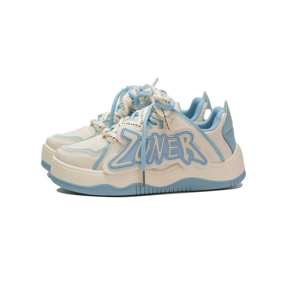 

Кроссовки Zun'er Skateboarding Shoes Unisex Low-top, бежевый/синий