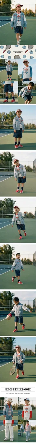 Детская ветровка-поло с цветными блоками Tennis светло-голубая от Belita&Boys — фото 3