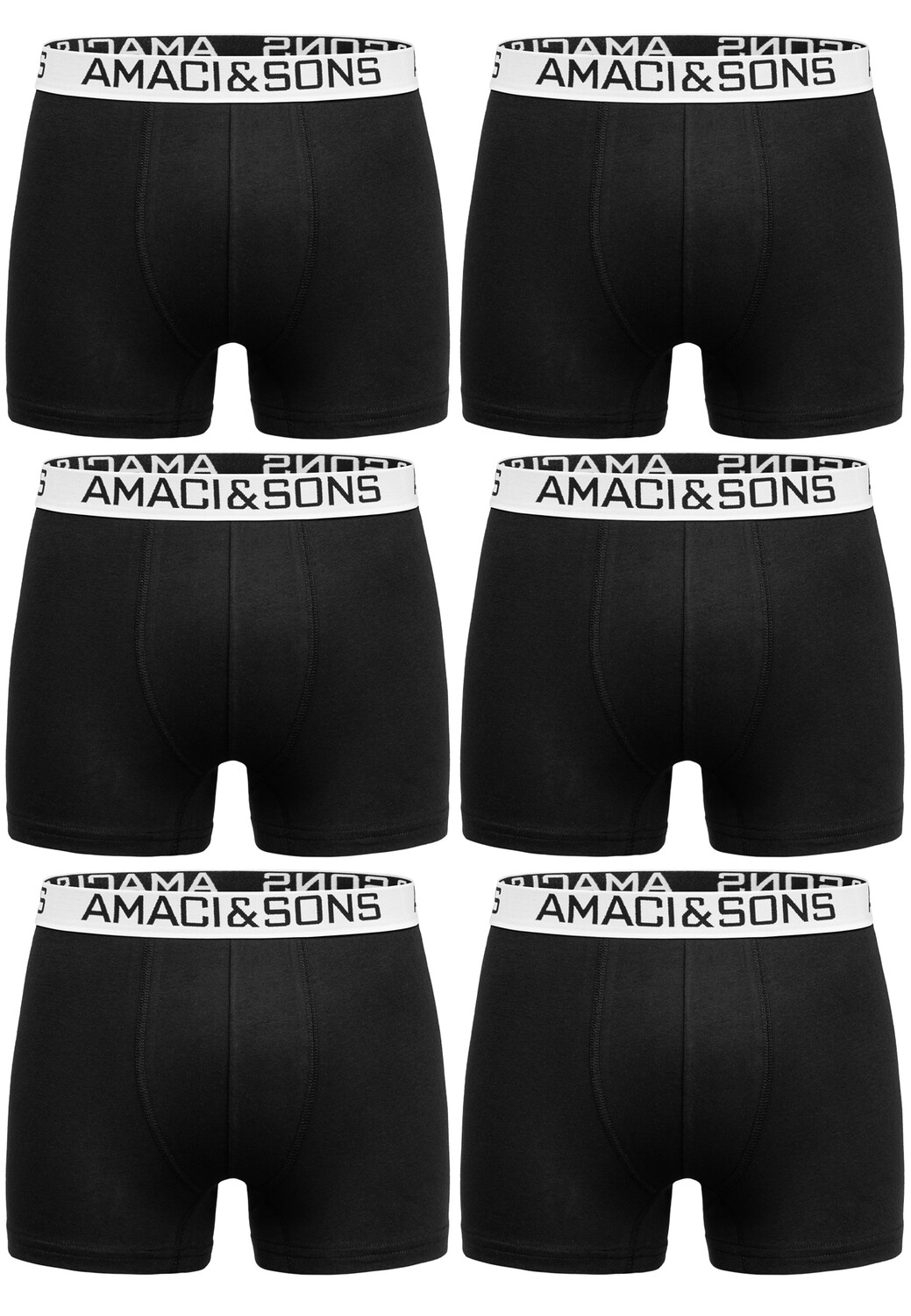 

Боксеры Amaci&Sons 6 шт, черный