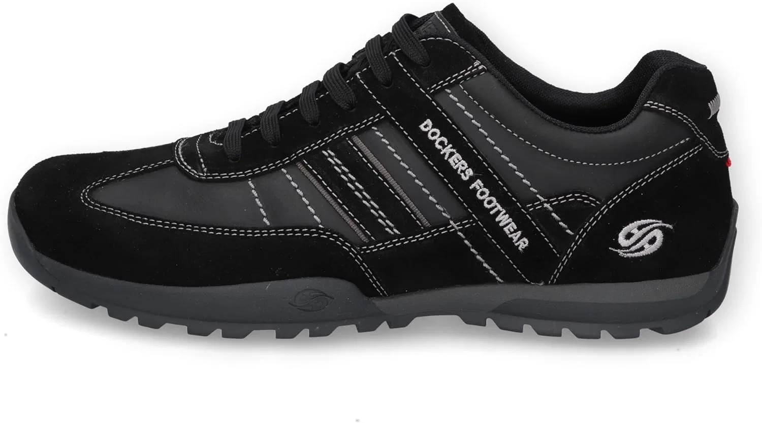 Мужские низкие кроссовки Dockers by Gerli, сменная стелька, Black Grey 120 — фото 2