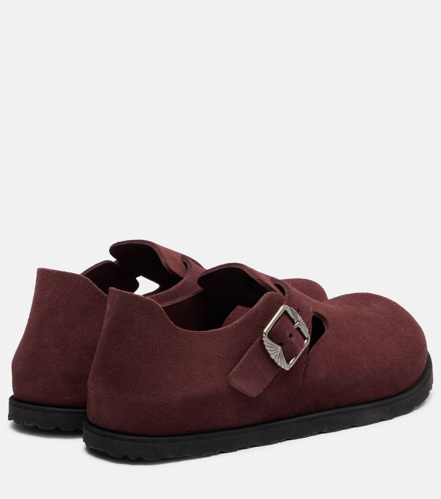 Лондонские замшевые слипоны Birkenstock 1774, Deep Burgundy — фото 2