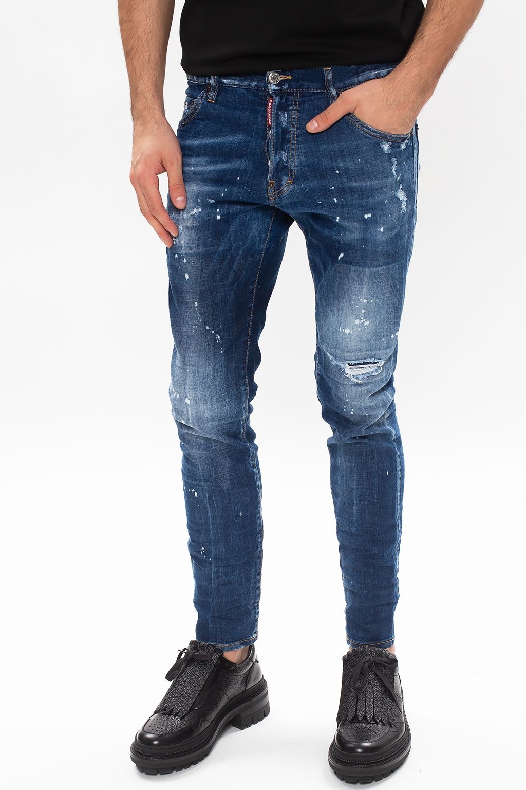 

Джинсы Cool Guy, рваные и испачканные, дизайнерский деним Dsquared2, синий