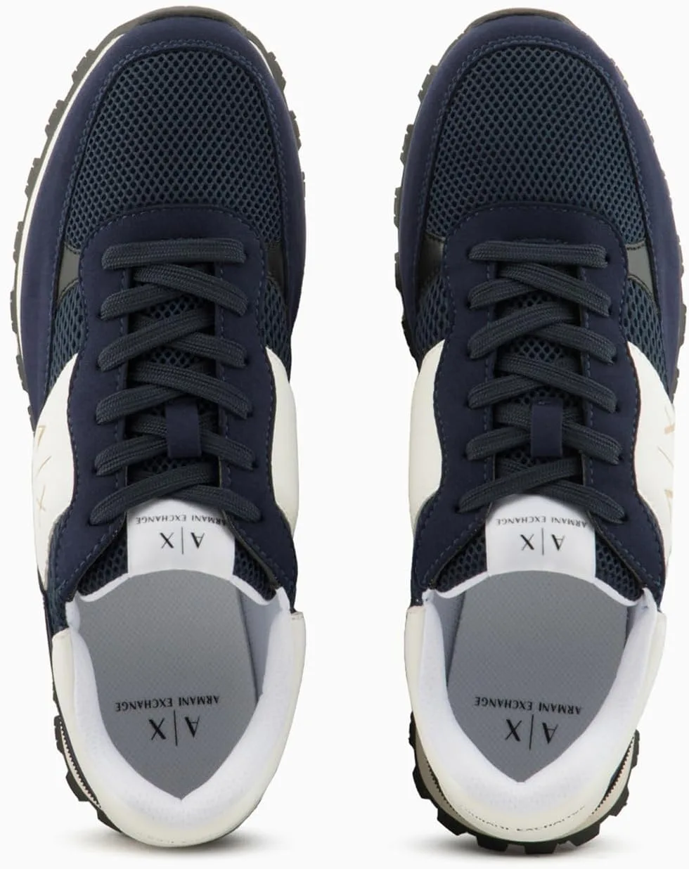 Мужские кроссовки Armani Exchange XUX181, белый/темно-синий — фото 2