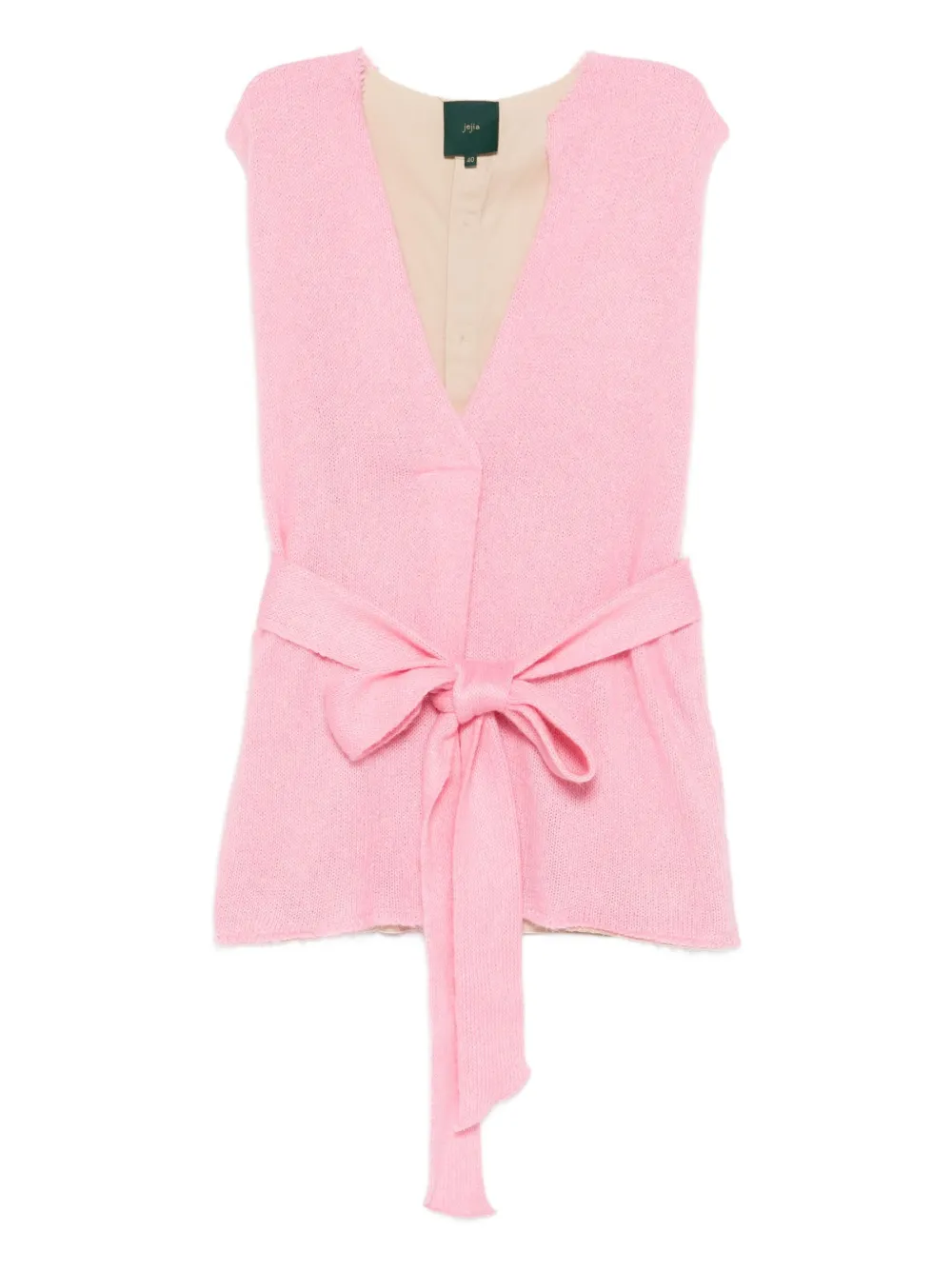 

Топ с V-образным вырезом и поясом Jejia, розовый