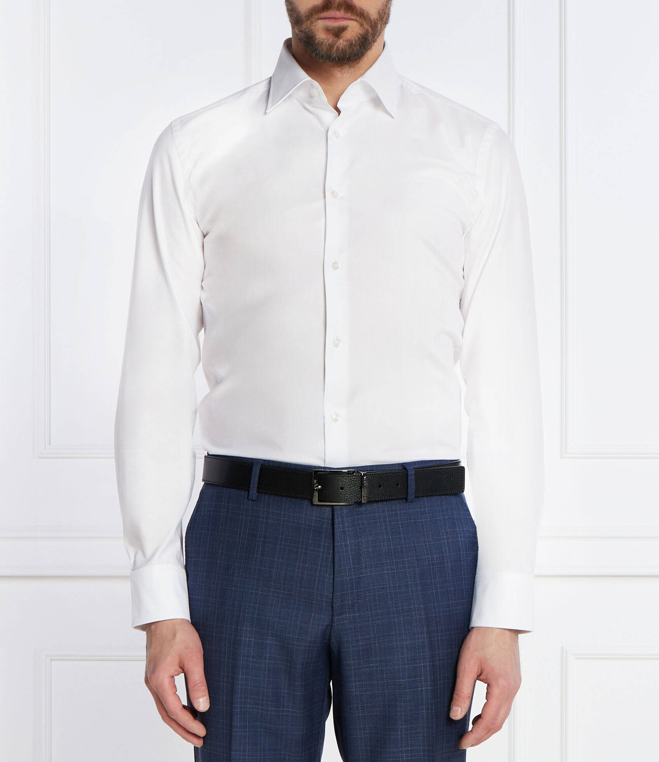 

Рубашка BOSS BLACK H-HANK-kent-C1-214 Slim Fit, белый