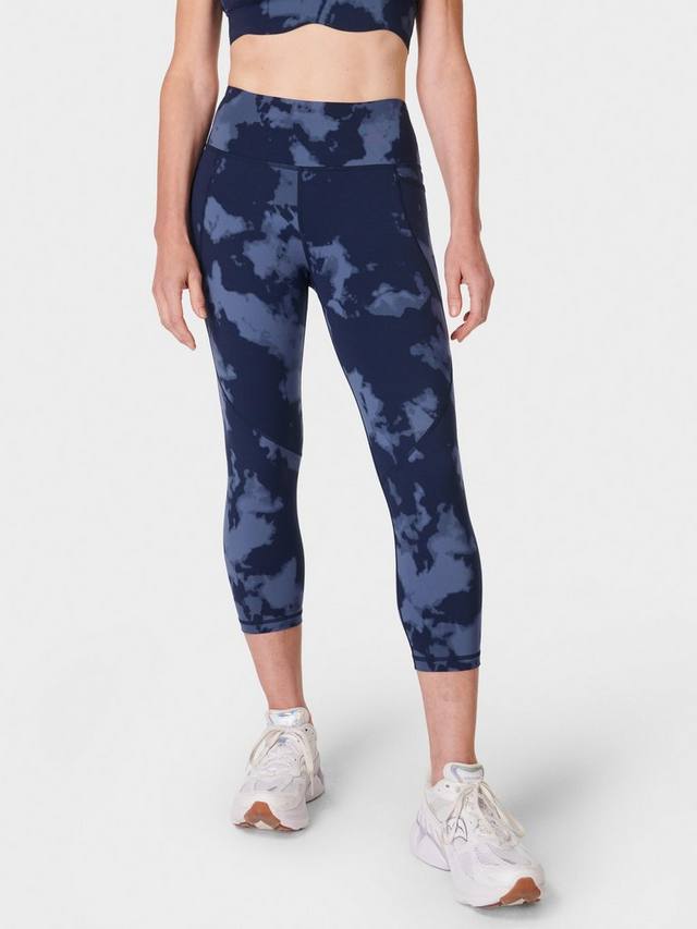 

Силовые укороченные тренировочные леггинсы Sweaty Betty, синий/разноцветный