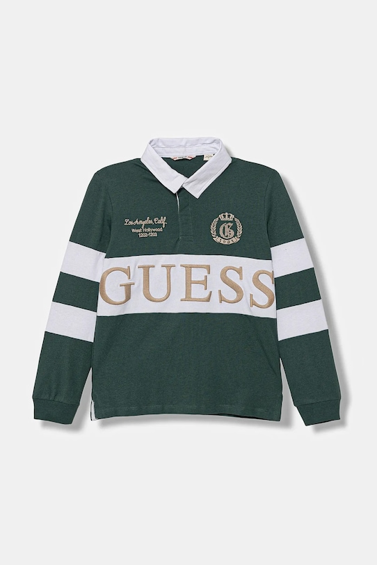 

Детская хлопковая водолазка Guess, коричневый