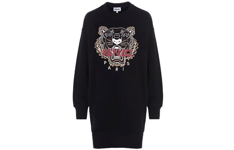 

KENZO Женское платье с длинными рукавами, цвет Black