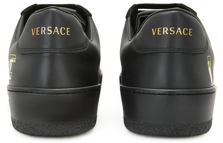 Кроссовки теннисные Versace с боковым логотипом, черный — фото 4
