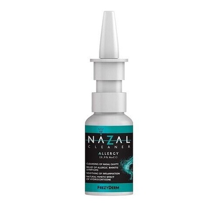 

Спрей для снятия аллергии Nazal Cleaner 0,9% NaCl очищает носовую полость 30 мл Frezyderm