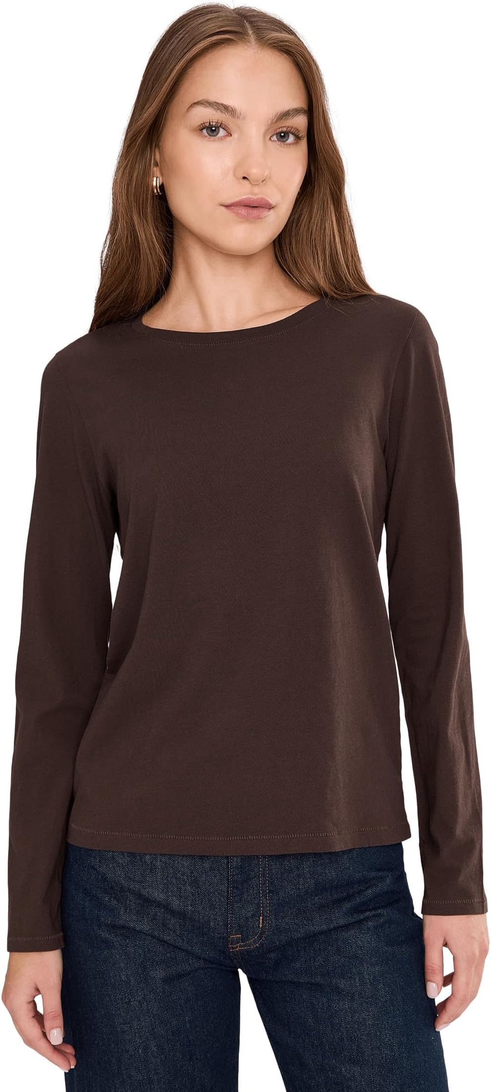 

Футболка Madewell Northside Long Sleeve Tee, Dark Carob