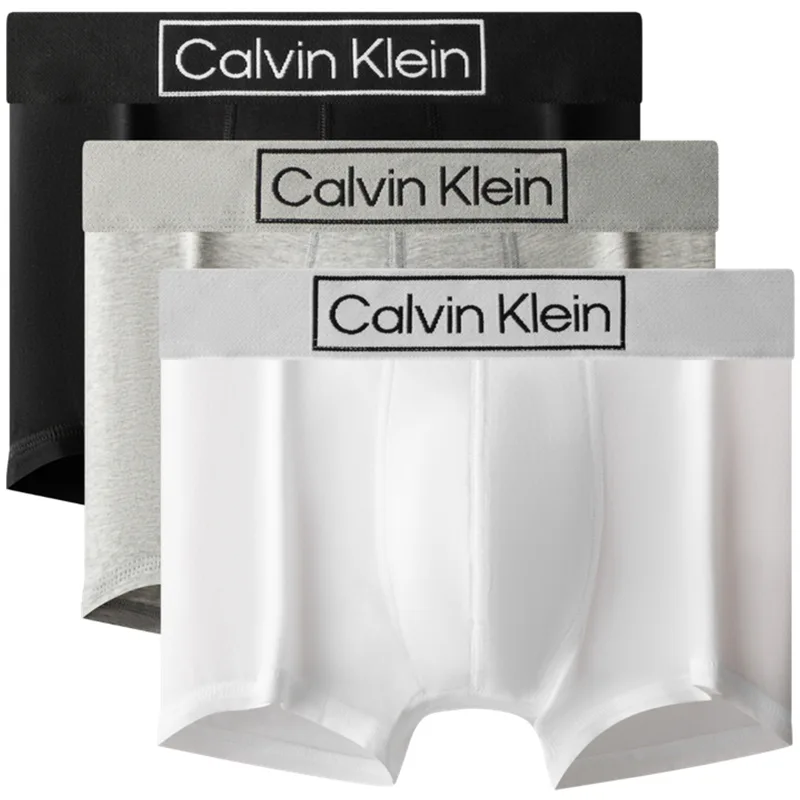 CK/ Vintage Resistance Band Boxer Shorts Men's 3 Pack Calvin Klein, 6h3-space черный/coconut серый/moon белый