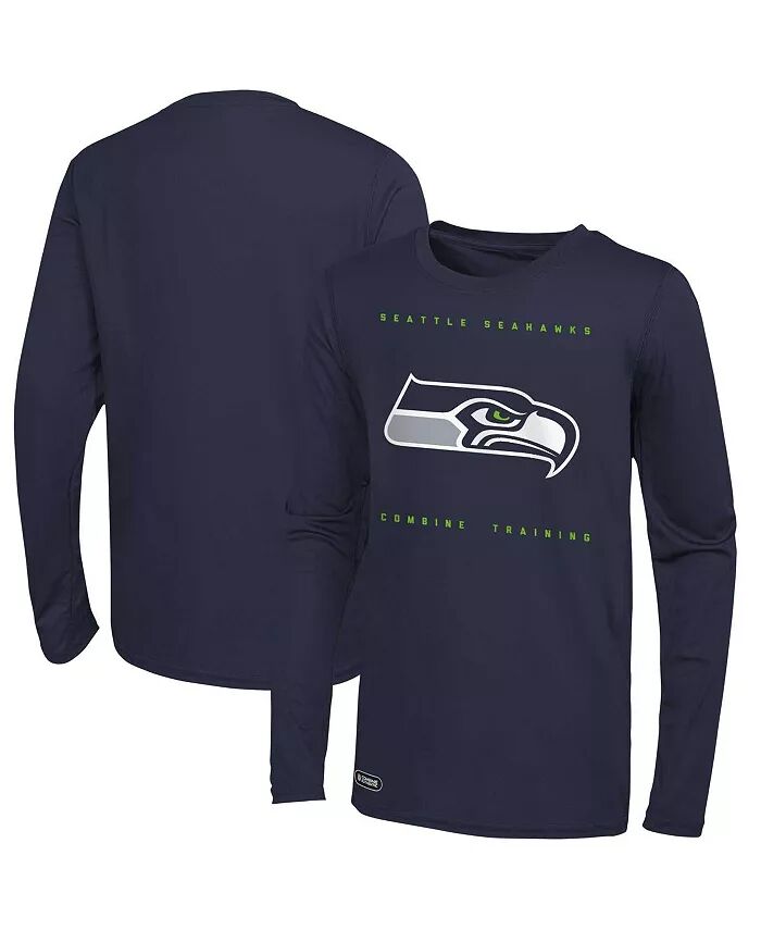 

Футболка мужская с длинным рукавом с надписью «Seattle Seahawks Side Drill» Outerstuff