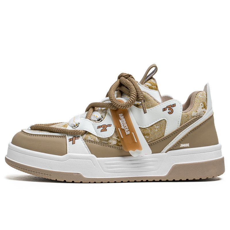 

King Jinmai Мужские лоу-топ скейтборд кроссовки белый хаки, цвет White Khaki