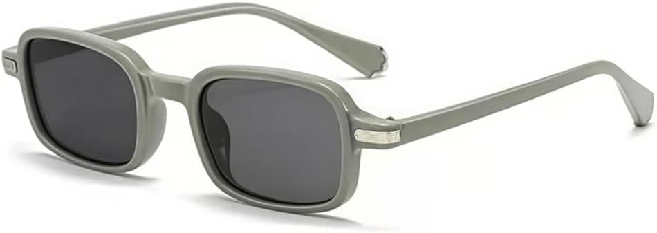 

Женские солнцезащитные очки в стиле ретро, ​​прямоугольные, с прозрачными линзами с градиентом, защита от УФ-излучения UV400. Мужские солнцезащитные очки с заклепками KTUCN, Gray Black