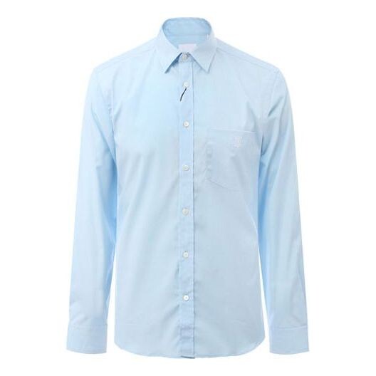 

Рубашка men's alphabet logo knit long sleeves shirt blue Burberry, синий