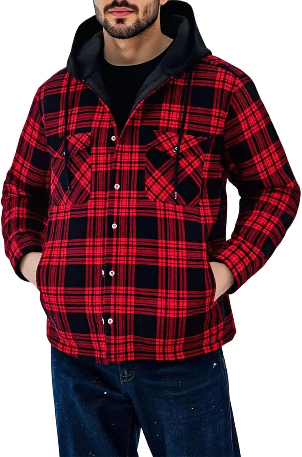 

Толстая фланелевая куртка с подкладкой из шерпы Xiaojmake